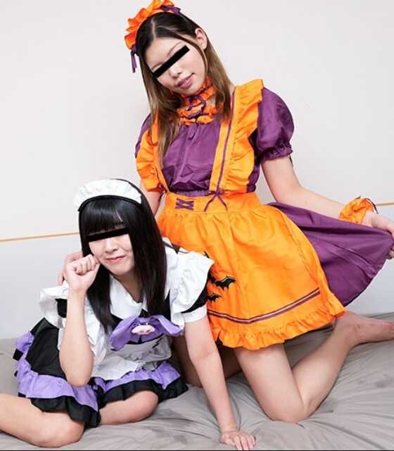 110124-01-10MU 天然妹子 110124_01 和女性朋友一起 ～万圣节之夜与两位女装女子亲密3P～ 丰中丽美 汤本咲希