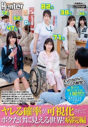 HUNTC-340 诶！？80%？这是什么数字？搞定的几率被可视化，只让我能看到的世界！医院篇，那头上显示的数字是什么！