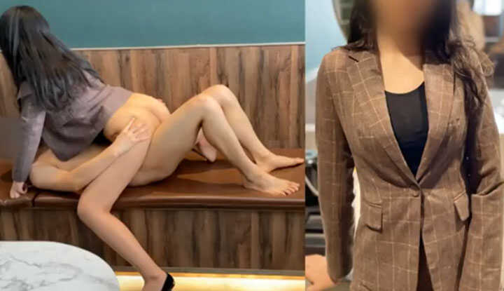 销售为了业绩，也是拼了！被站着射进去了