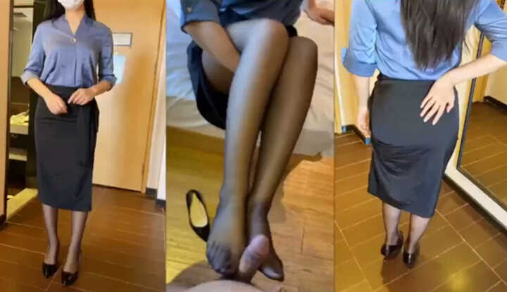 被两个公司的同事操过了，真够骚的！视频开头认证