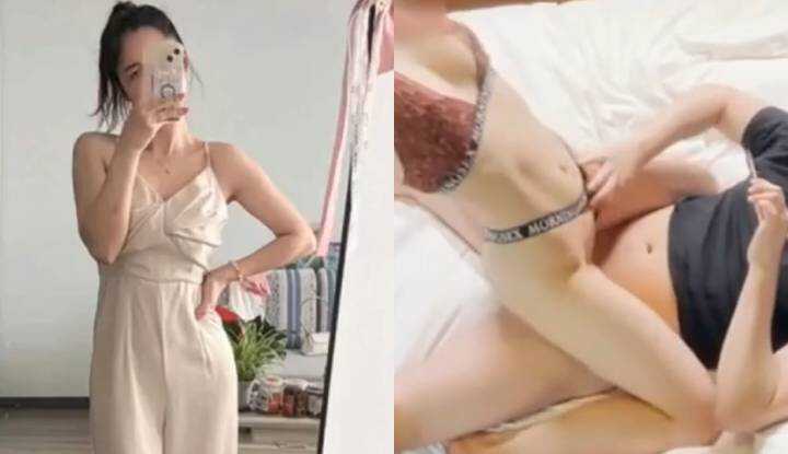 完美身躯的性感人妻，偷约炮友无套中出