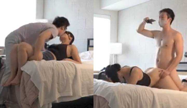 偷窥室友和她男友打炮，她爽完就该换我爽了吧！