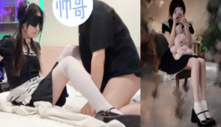 身高172白色长袜的女仆，在我夺走她的童贞后就主动坐在我身上。