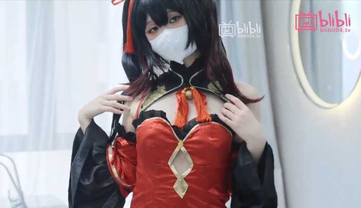 二次元时崎狂三真人Cos白虎秀