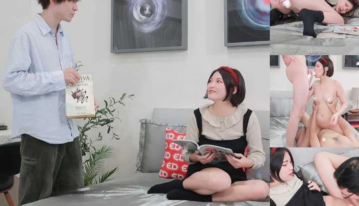 妹妹小巴偷偷自慰差点被哥哥发现！邻居大叔来借保险套，被妹妹抓来舔嫩鲍，连哥哥也忍不住！加入3P射在妹妹的屁屁上！ (EDEA-412)