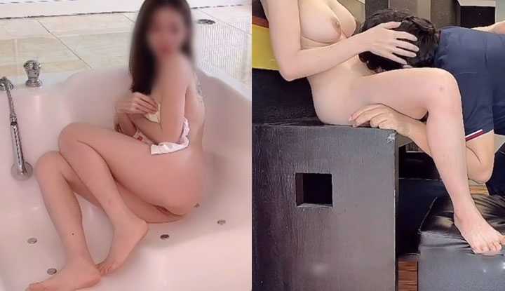 摄影师拍了几张裸照之后，还要求舔一舔模特的淫荡骚穴～