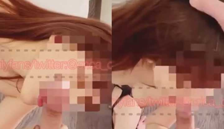 最喜欢吃大鸡巴了，而且被压头深喉最爽了～