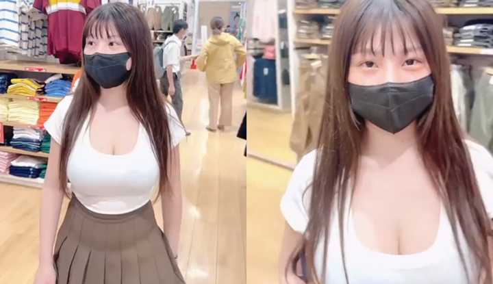 服饰店里脱衣！