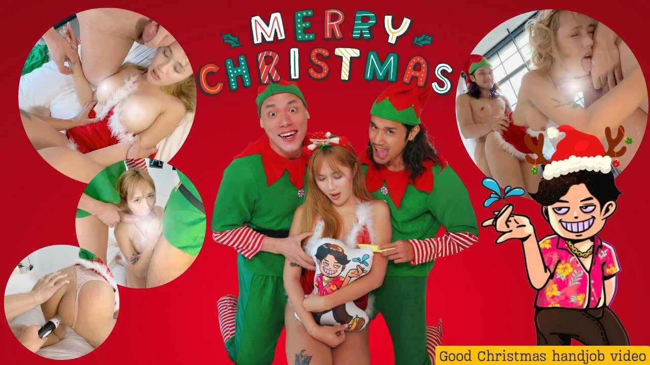 圣诞必尻的圣诞特辑，泰国混血Eufy初登场就3P！超反差系痴女，喜欢被大屌深喉咙