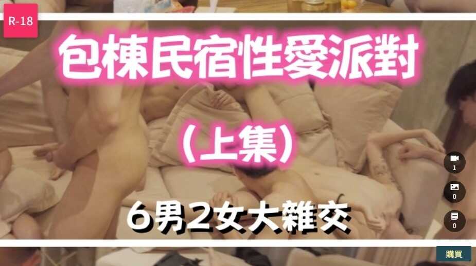 《包栋民宿性爱派对》上篇 6男2女大杂交
