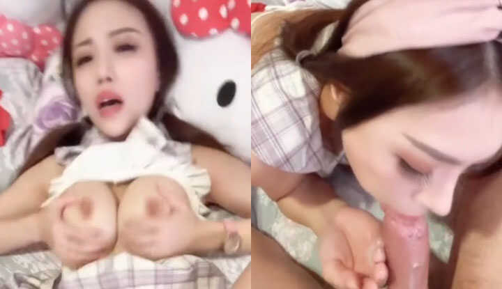 大奶美人穿上学生服被坏人后入了