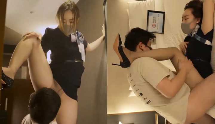 空姐禁欲三周性欲爆棚，恳求大鸡巴的抽插