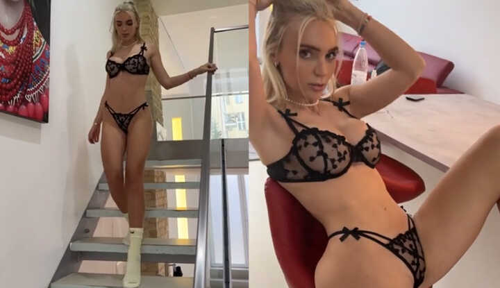 看着Alexis blond Alexisshv的影片你有办法坚持四分钟不射吗？