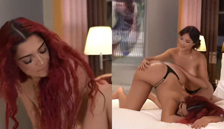 我叫了Mel popss按摩师来让我放松，但事情并没有按计划进行！她将催情油涂满我的全身，互相舔遍每一处，甚至还张开双腿在我面前自慰！