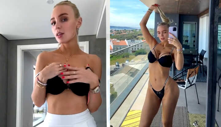 Alexis Blond Alexisshv 在阳台自拍，好像不小心被邻居抓到了！mym video leak