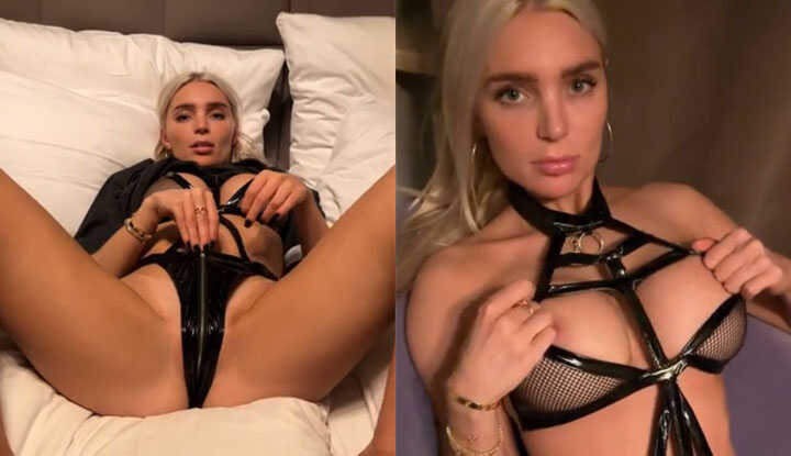 Alexis Blond-性感巨乳骚妹腿好开，在床上等你来玩弄 MYM video leak