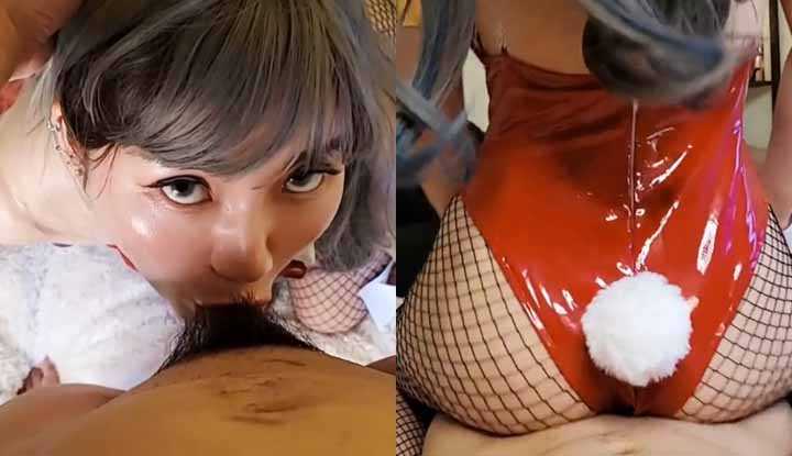 扮演小兔子求操～操得太兴奋直接射在里面