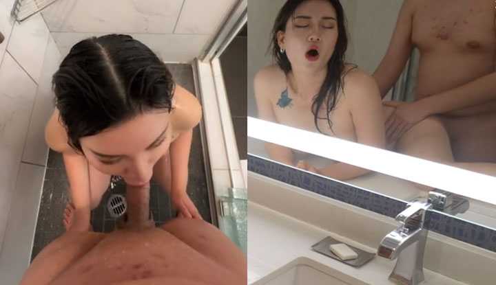 偷窥姐姐浴室自慰，抓紧机会从后背插入爽一下