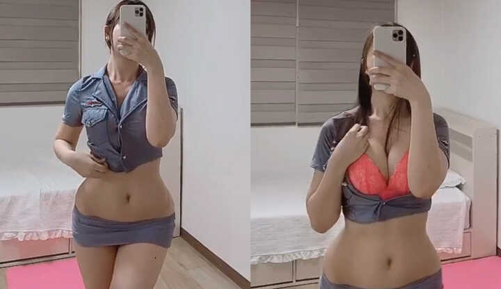 新买的内衣更集中托高了！