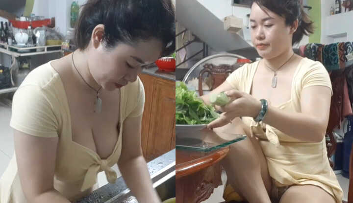 美乳主妇 ladyvietnam，准备晚餐时看到棒状物特别兴奋