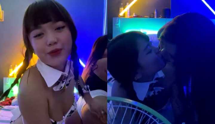 双麻花辫正妹和好姐妹性感自拍还女女接吻