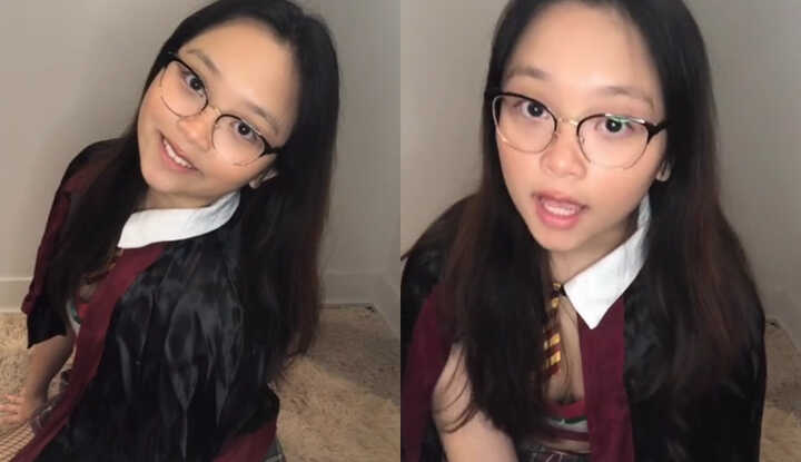 搞怪美少女coser，今天走一个清纯学院风喜欢吗？