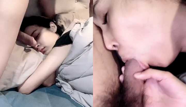 女友还在赖床～只好拿出肉棒把她敲醒了