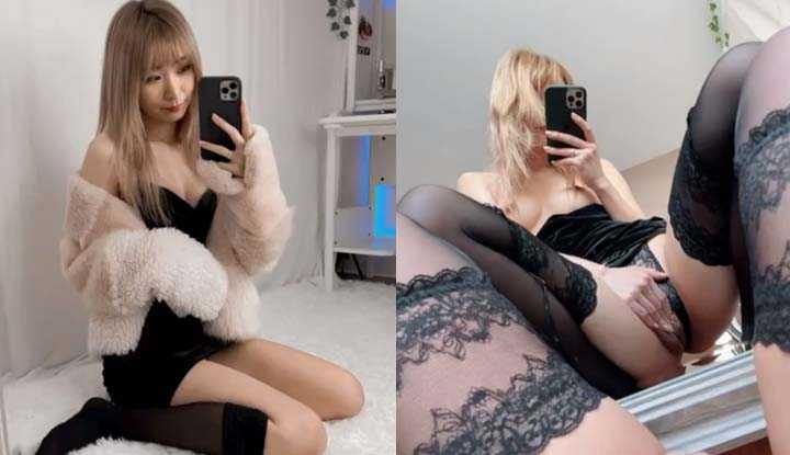 总是想尝试不同的东西～穿上黑丝摸摸骚气十足