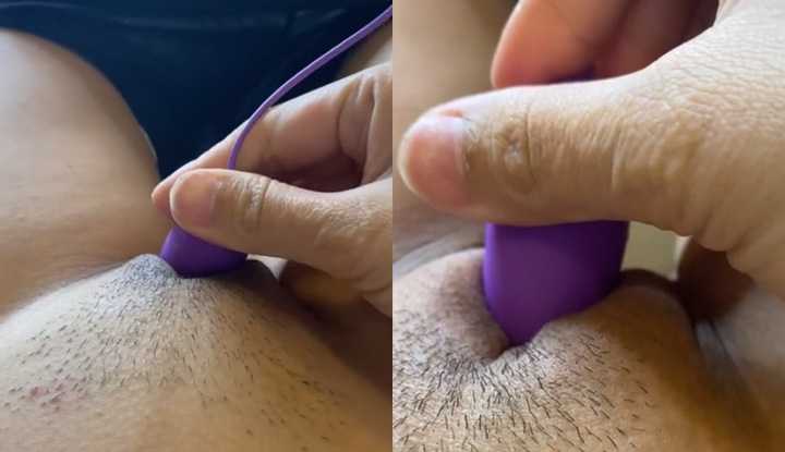 跳蛋塞进小穴里整身都骚了起来