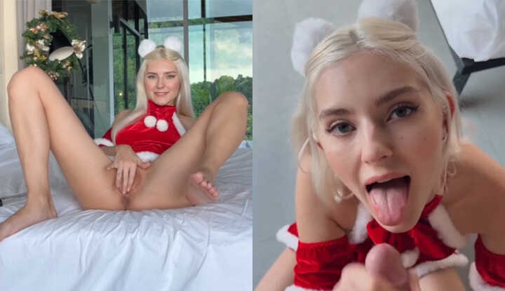 圣诞可爱小精灵该怎么处理，看来只能中出她了！