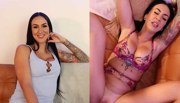 刺青风骚御姐来找炮，巨根暴力抽插无毛骚逼