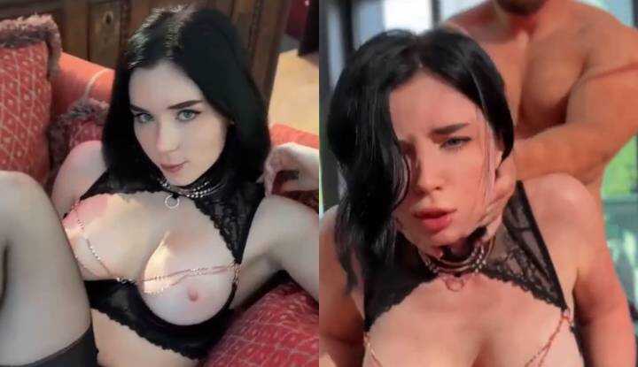 Sweetie Fox被男友调教了，肉穴被大鸡巴插到红肿爽痛