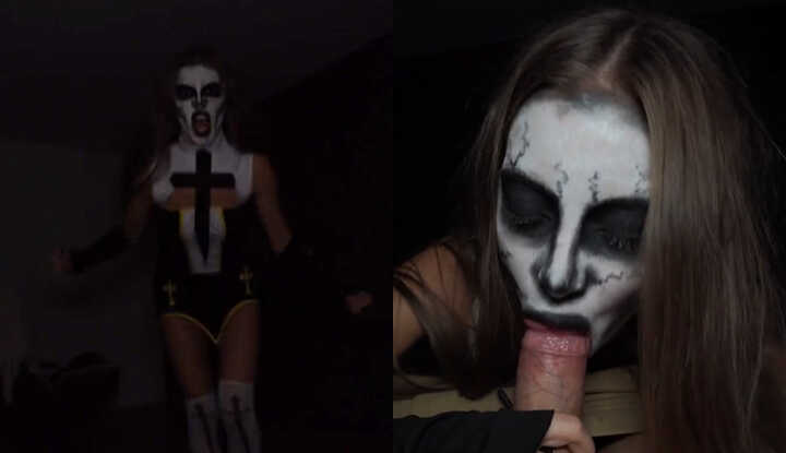 恐怖的鬼修女被强制插入了！