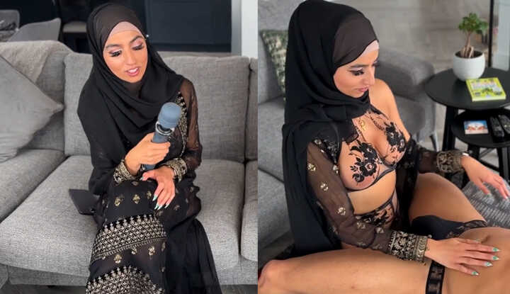 头巾女孩收到他的礼物，要帮炮友打飞机作为回报