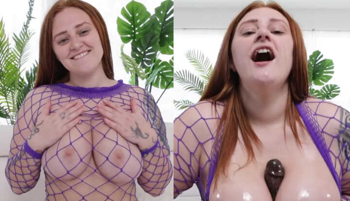 淫荡的肉肉女孩Katrina Marie，大战黑人巨根