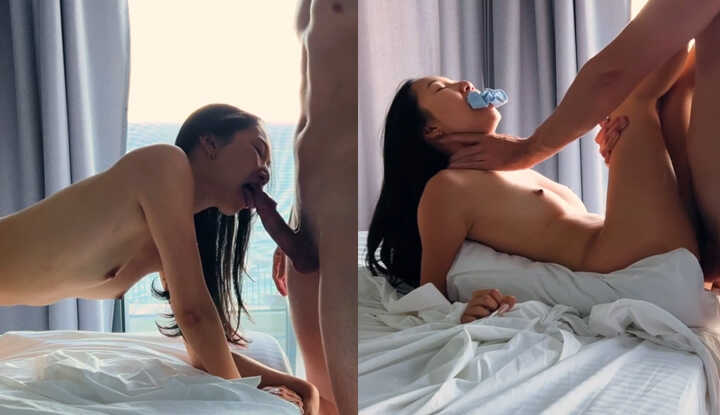 在海边享受美景与性爱