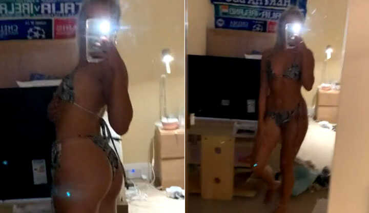 Astrid Wett最喜欢在镜子前自拍记录好身材