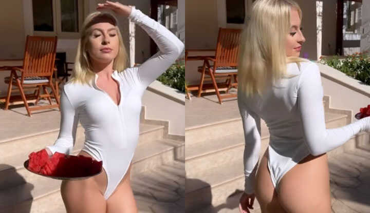 想让Astrid Wett像这个宝贝一样带早餐给你吗？