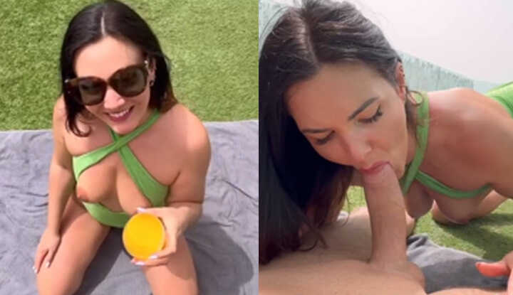 Ava Moore 在庭院里享受阳光和鸡巴 Onlyfans video leaked