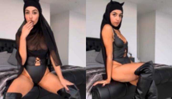 Aaliyah Yasin-看着那个戴着头巾、既像恶魔又像女神的她，穿着靴子挑逗你 Onlyfans video leaked