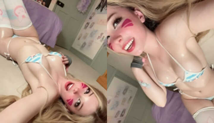 Belle Delphine-性感金发少女化身美乳D.VA Onlyfans video leaked