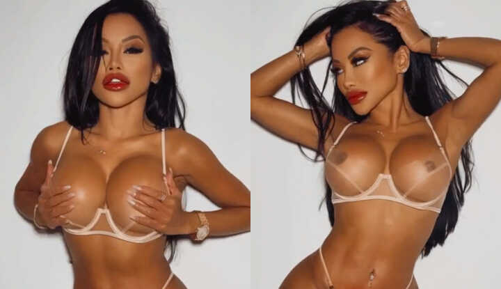 CJ Miles-穿着透视内衣展现性感好身材