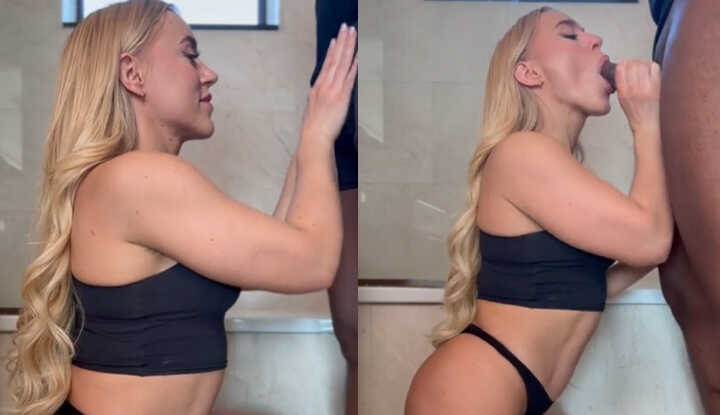 Elle Brooke-我预约了一位摄影师，不知怎么的，他那根巨大的阴茎竟然塞进了我的嘴里