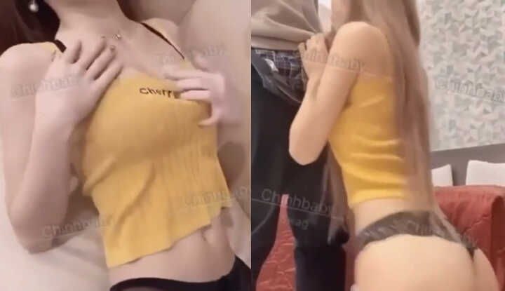 酒店约炮口交啪啪啪，最后还射在肥臀上