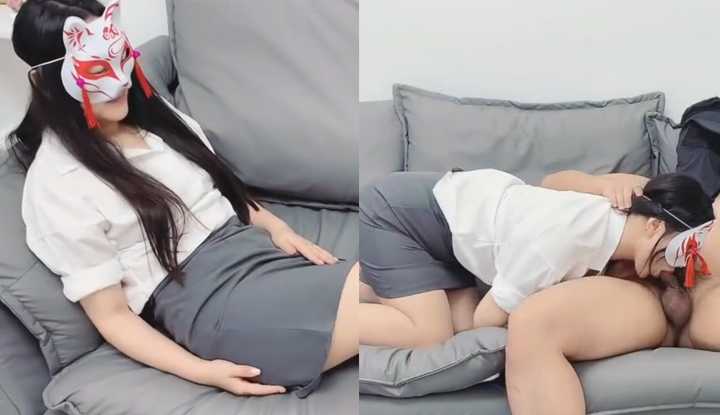 极品包臀女上司的淫荡时刻 深喉舔茎吸吮 趴在桌子上翘起美臀后入