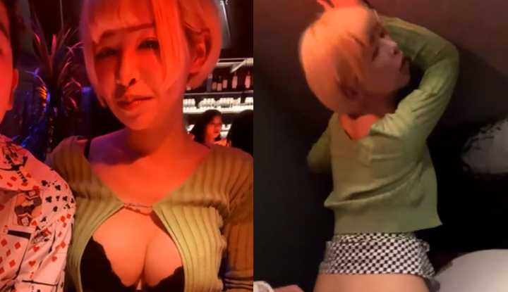 在餐厅厕所玩推特辣妹绮绮