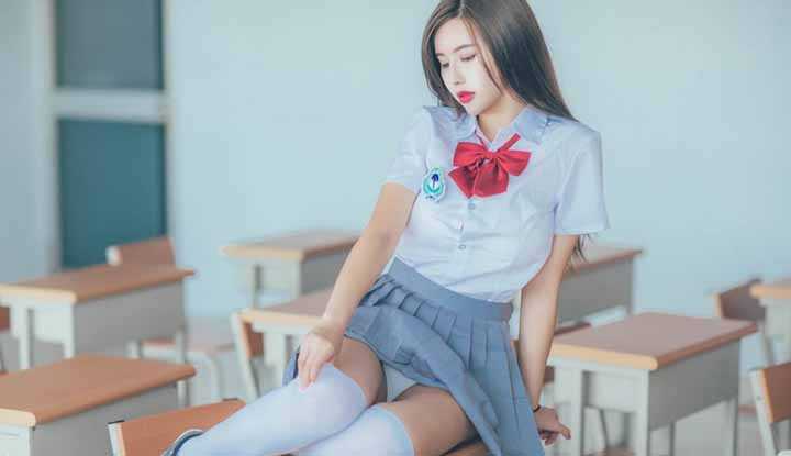 木木森「全裸无遮」直击！教室没人，放课后特别授课，美巨乳の健康教育