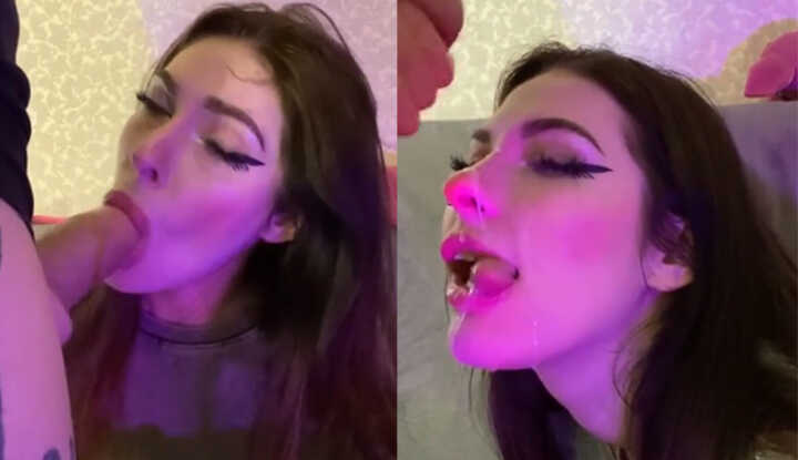 [欧美] O站大神 hannahowo在男友打电动的时候帮她深喉口交