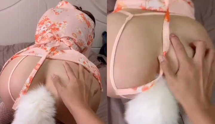 网红正妹蓝蓝啪啪外流，可爱尾巴不小心跑出来～