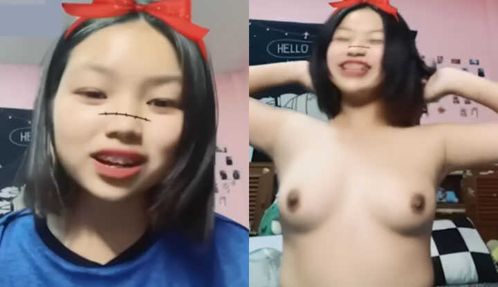 [泰国]  大奶少女与男友打视频，没想到脱衣露奶过程全都外流